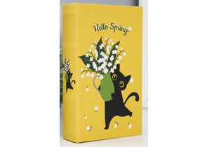 Шкатулка-книга Sima-Land, 21×13×5 см, «Черный кот с ландышами в вазе»