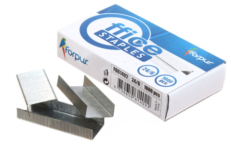 Скобы для степлеров Forpus, №24/6, 1000 шт., стальные Скобы для степлеров Forpus, №24/6, 1000 шт., стальные