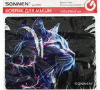 Коврик для мыши Sonnen, 250×200×2 мм, Neon Cat
