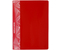 Папка пластиковая на 40 файлов «Бюрократ», толщина пластика 0,65 мм, красная