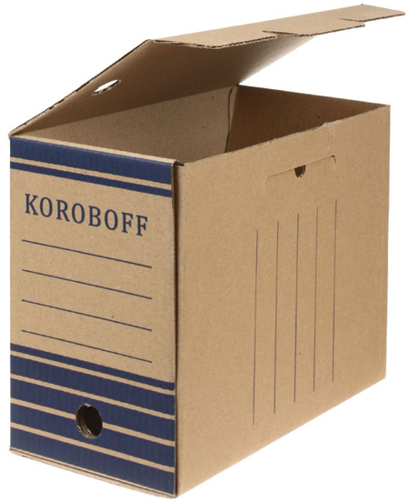 Короб архивный из гофрокартона, корешок 150 мм, 327*150*240 мм, бурый Короб архивный из гофрокартона, корешок 150 мм, 327*150*240 мм, бурый