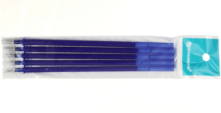 Набор стержней гелевых для ручек Schoolformat «Пиши-Стирай», 5 шт., 130 мм., пулевидный, синий