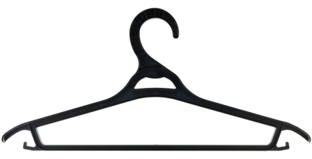 Вешалка-плечики для одежды OfficeClean, длина 42 см (р-р 46-50), черная