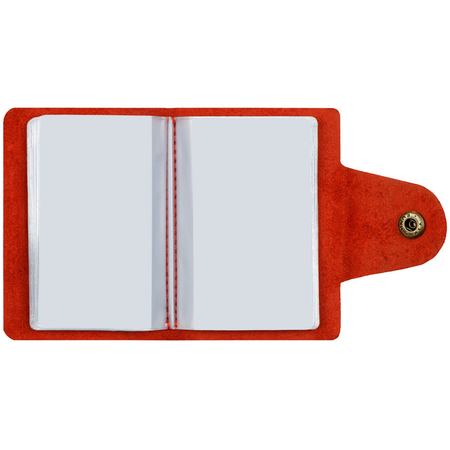 Визитница карманная OfficeSpace, 70*100 мм, 1 карман, 18 листов, красная