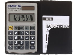 Калькулятор карманный 8-разрядный Staff SFT-1008, серый Калькулятор карманный 8-разрядный Staff SFT-1008, серый