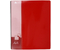 Папка пластиковая на 2-х кольцах «Бюрократ», толщина пластика 0,8 мм, красная