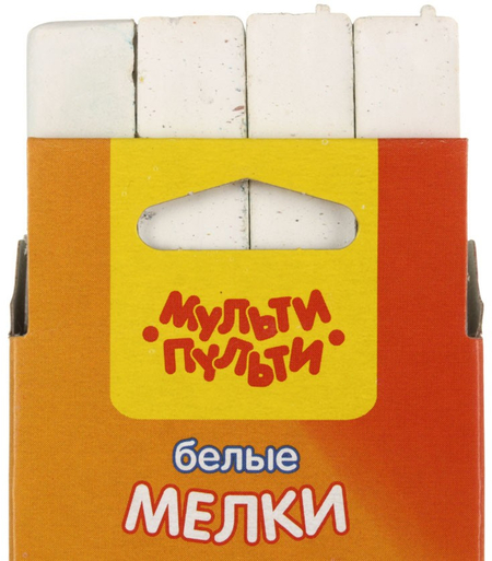 Мелки белые «Енот в горах», 4 шт. Мелки белые «Енот в горах», 4 шт.