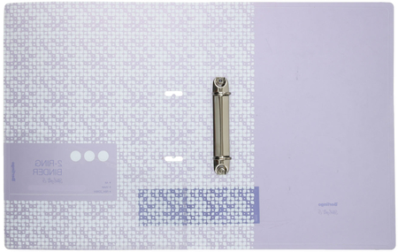 Папка пластиковая на 2-х кольцах Berlingo Starlight S, толщина пластика 0,6 мм, фиолетовая с рисунком