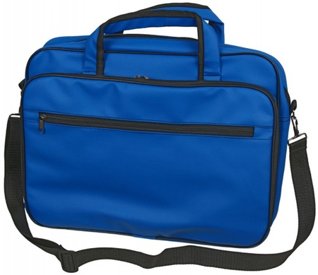 Сумка для ноутбука из искусственной кожи Versado 425 (диагональ 15-16 дюймов), 385*290*55 мм, синяя