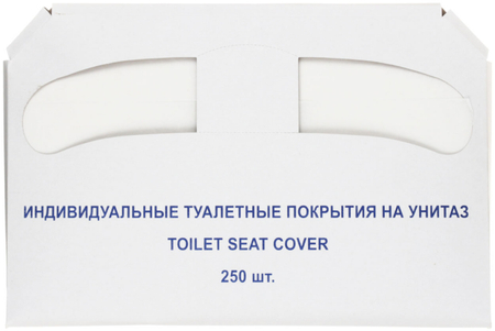 Одноразовые покрытия на сиденья для унитазов OfficeClean Professional, 41*37 см, 250 шт., белые
