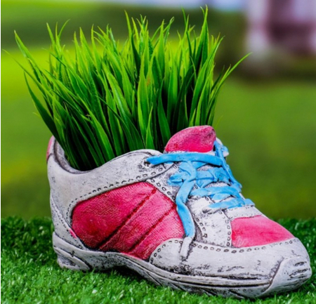 Горшок цветочный керамический Sima-Land, 16,4*8*10 см, «Кроссовок», красно-белый