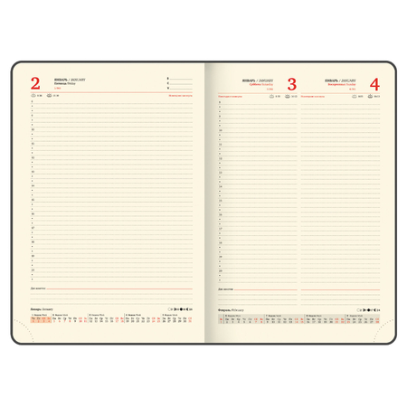 Ежедневник датированный на 2026 год Brauberg Imperial, 210*295 мм, 168 л., бордовый