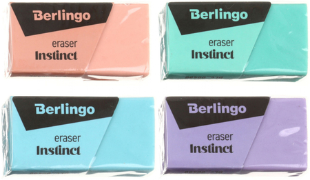 Ластик Berlingo Instinct, 40*20*10 мм, ассорти Ластик Berlingo Instinct, 40*20*10 мм, ассорти