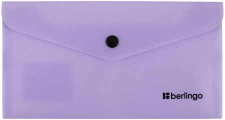 Папка-конверт пластиковая на кнопке Berlingo Instinct С6 (А6), толщина пластика 0,20 мм, лавандовая