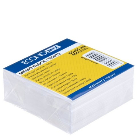 Блок бумаги для заметок «Куб» Economix, 85*85*35 мм, непроклеенный, белый