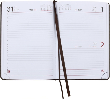 Ежедневник датированный на 2020 год Advance Premium, 140*210 мм, 176 л., коричневый