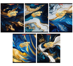 Тетрадь общая А5, 96 л. на скобе Golden Blue, 165×205 мм, клетка, ассорти