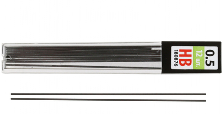 Грифели для автоматических карандашей Staff Everyday, толщина грифеля 0,5 мм, твердость ТМ, 12 шт.