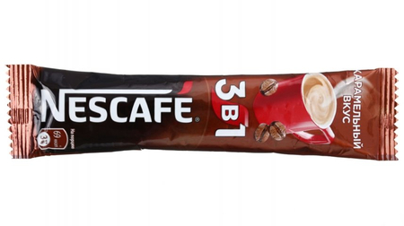 Кофе растворимый Nescafe 3в1, 16 г, «Карамельный», в стике