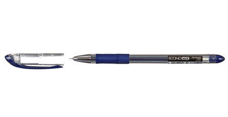 Ручка гелевая Economix First, корпус прозрачный, стержень синий