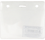 Бейдж пластиковый без крепления «Комус» (горизонтальный), 86×58 мм