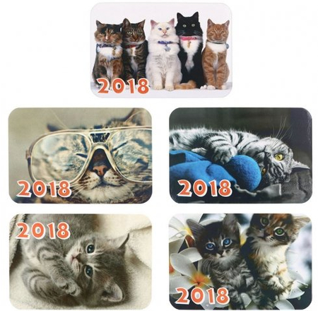 Календарь карманный на 2018 год, 6*9 см, «Котята», ассорти (цена за 1 шт.) Календарь карманный на 2018 год, 6*9 см, «Котята», ассорти (цена за 1 шт.)