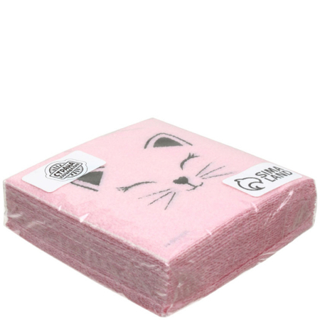 Салфетки сервировочные Sima-Land, 24*24 см, 20 шт., «Кошечка» Салфетки сервировочные Sima-Land, 24*24 см, 20 шт., «Кошечка»