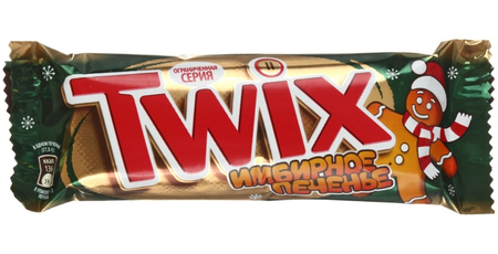 Печенье песочное Twix, 55 г, с имбирем