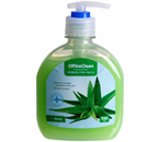 Мыло-крем жидкое OfficeClean, 300 мл, «Алоэ», антибактериальное, с дозатором