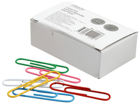 Скрепки цветные виниловые Attache Economy, 50 мм, 50 шт., округлые