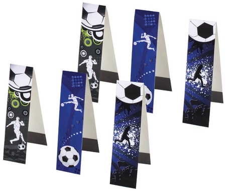Закладки магнитные для книг «Юнландия», 6 шт., 25*196 мм, «Футбол»