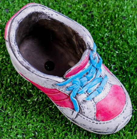 Горшок цветочный керамический Sima-Land, 16,4*8*10 см, «Кроссовок», красно-белый