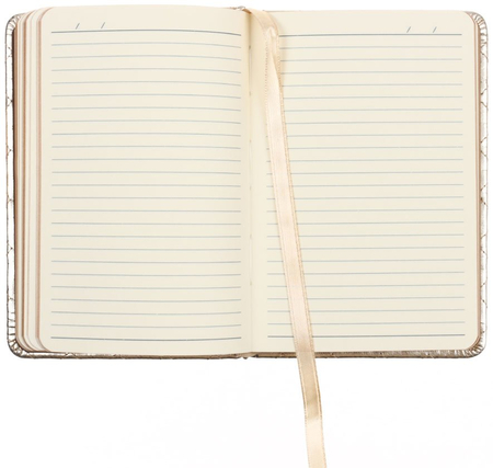 Ежедневник недатированный «Сариф», 97*143 мм, 144 л., золотистый металлик