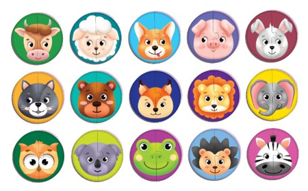 Макси-пазлы Sima-Land, 15 пазлов, «Милые зверята» (в металлической коробке)