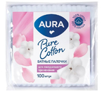 Палочки гигиенические Aura Beauty, 100 шт., ПЭТ-уп.