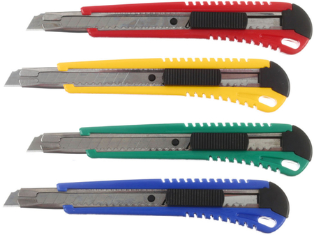 Нож канцелярский усиленный OfficeSpace, ширина лезвия 9 мм, ассорти Нож канцелярский усиленный OfficeSpace, ширина лезвия 9 мм, ассорти