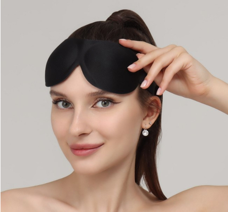 Маска для сна Sima-Land, 22,5*9 см, 3D, черная