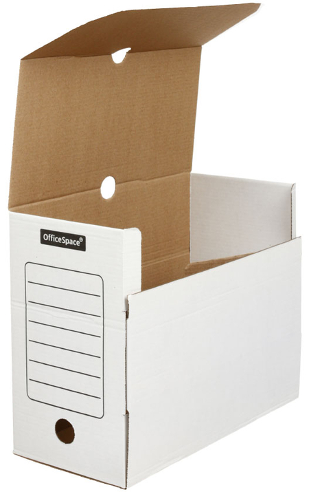 Короб архивный из гофрокартона OfficeSpace, корешок 150 мм, 320*250*150 мм, белый