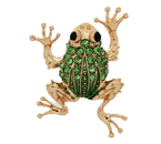 Брошь «Лягушка-путешественница», высота 4 см, цвет зелёный с золотистым Брошь «Лягушка-путешественница», высота 4 см, цвет зелёный с золотистым