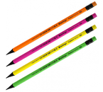 Карандаш чернографитный Berlingo Flexy Neon, твердость грифеля ТМ, с ластиком, корпус ассорти