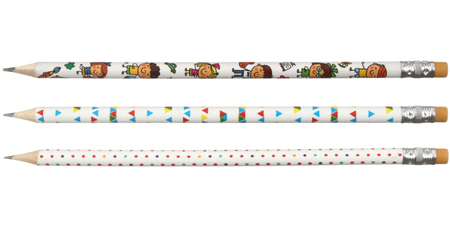 Карандаш чернографитный «Эники-Беники. Пифагор», твердость грифеля ТМ, с ластиком, корпус ассорти