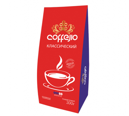 Кофе натуральный молотый Koffejio «Классический», 200 г, среднеобжаренный