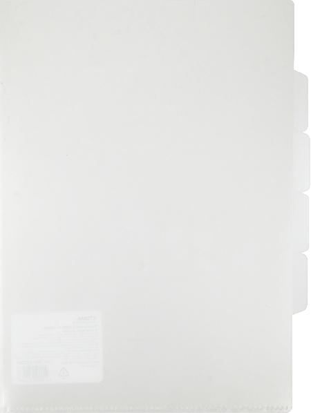 Папка уголок пластиковая с 3 отделениями «Стамм» А4, толщина пластика 0,15 мм, ассорти