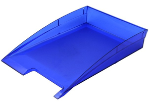 Лоток горизонтальный «Эсир», 350×235×60 мм, прозрачно-синий