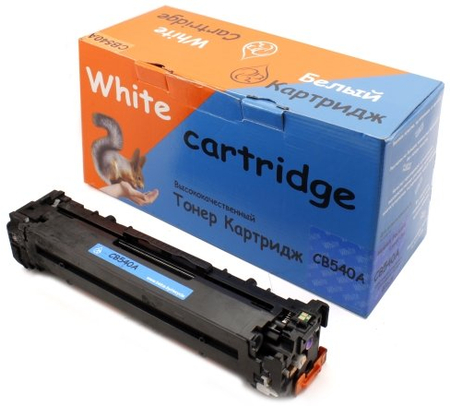 Тонер-картридж White Cartridge CB540A, черный, ресурс 2200 страниц 