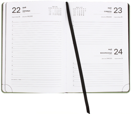 Ежедневник датированный на 2026 год BG Monochrome (А5), 145*210 мм, 176 л., Matcha, светло-зеленый