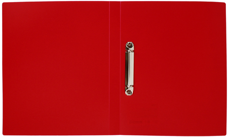 Папка пластиковая на 2-х кольцах «Стамм», толщина пластика 0,5 мм, красная