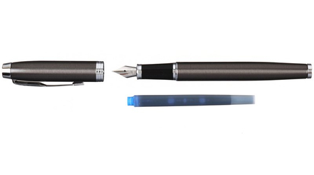 Ручка подарочная перьевая Parker IM Core F321 Dark Espresso CT, корпус темно-серый