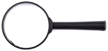 Лупа офисная Tukzar, диаметр 50 мм, увеличение в 2 раза, черная