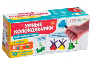 Набор обучающий «Умные колокольчики», 4 колокольчика, 10 заданий